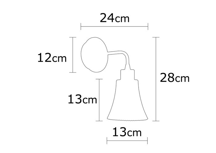 Opviq Lámpara de Pared N-131 Hierro y Cristal Dorado